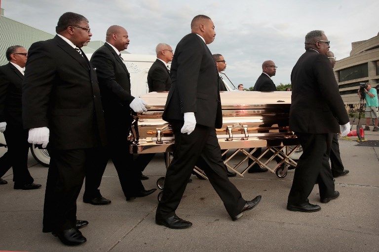 Miles de personas despiden a Aretha Franklin en su capilla ardiente en Detroit (EE.UU.)