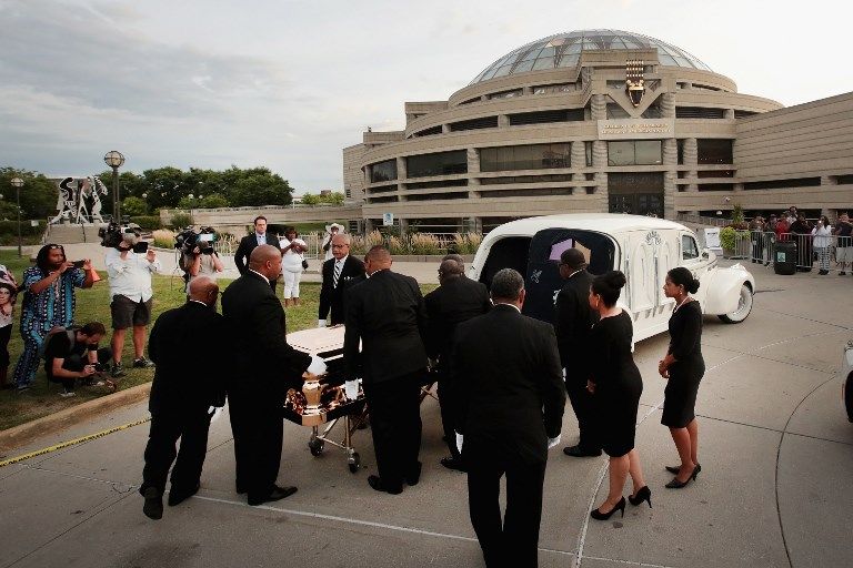 Miles de personas despiden a Aretha Franklin en su capilla ardiente en Detroit (EE.UU.)