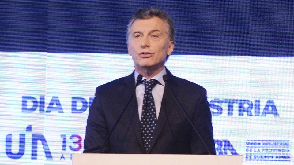 Mauricio Macri, ante la UIA.