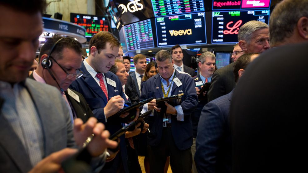 Trading On The Floor Of The NYSE As Stocks Drift