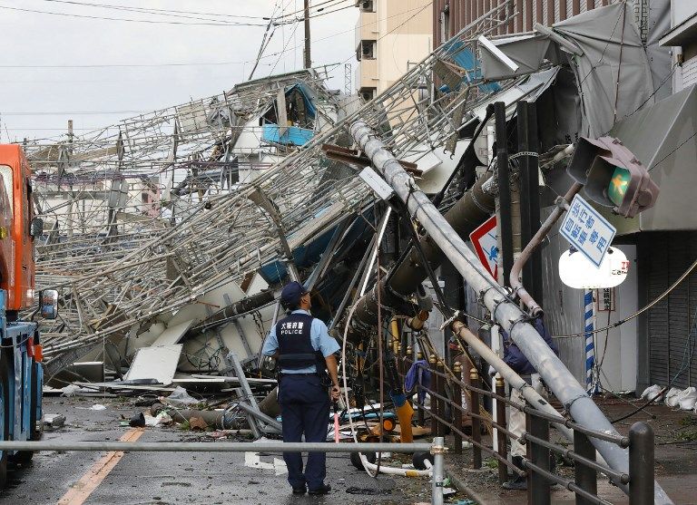 La cifra de muertos por el tifón "Jebi", el más potente que vivió Japón en los últimos 25 años, ascendió a nueve, mientras que los heridos superan ya los 340.