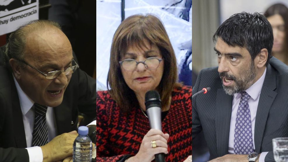 Leopoldo Moreau, Patricia Bullrich y Rodolfo Tailhade