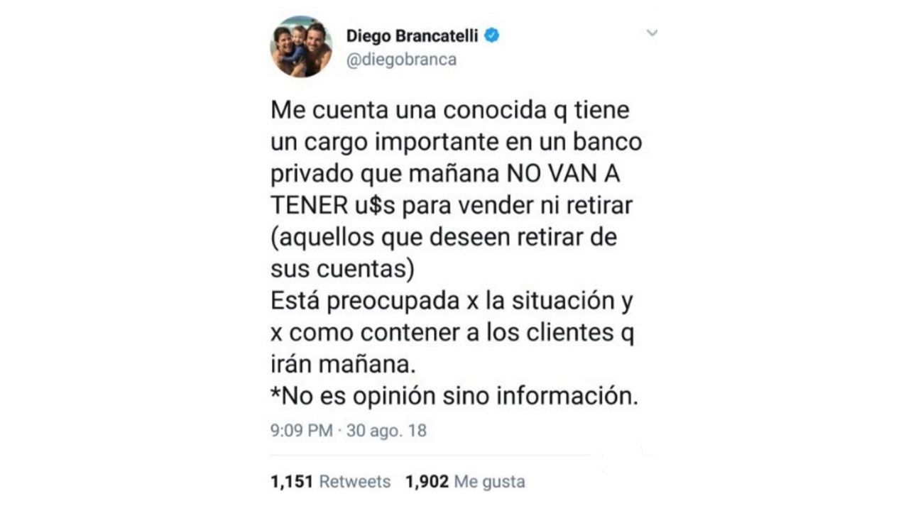 Críticas y burlas a Diego Brancatelli y Luis D'Elia por un tuit copiado sobre el dólar.