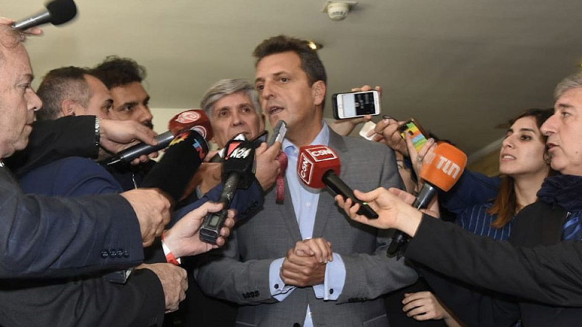 Dissident Peronist leader Sergio Massa.