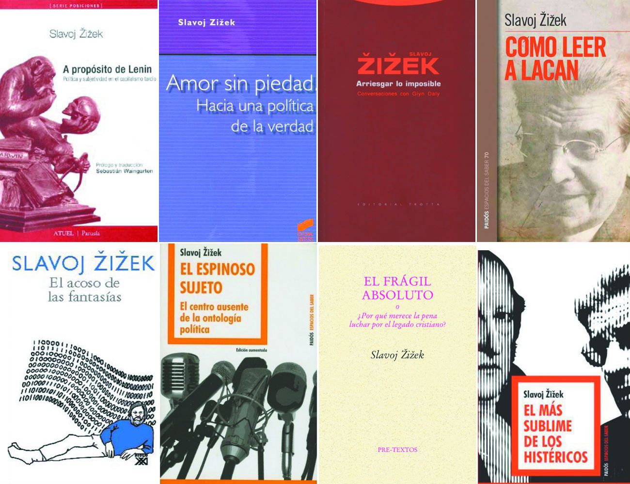 SUS LIBROS I. La vasta obra de Zizek: filosofía, Lenin, psicoanálisis, Lacan, política. “En Europa desaparecen las librerías. No es que la gente compre menos, sino que Amazon, ahora, es casi un monopolio. Hablé con mi editorial y me dijeron que para mis “ensayos filosóficos” Amazon representa entre el 60% y el 70% de las ventas. Es brutal.” 