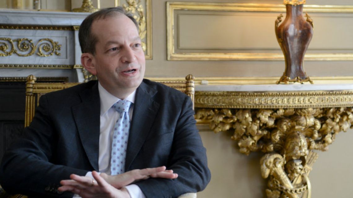 US Secretary of Labor, Alexander Acosta, pictured during an interview with Perfil.