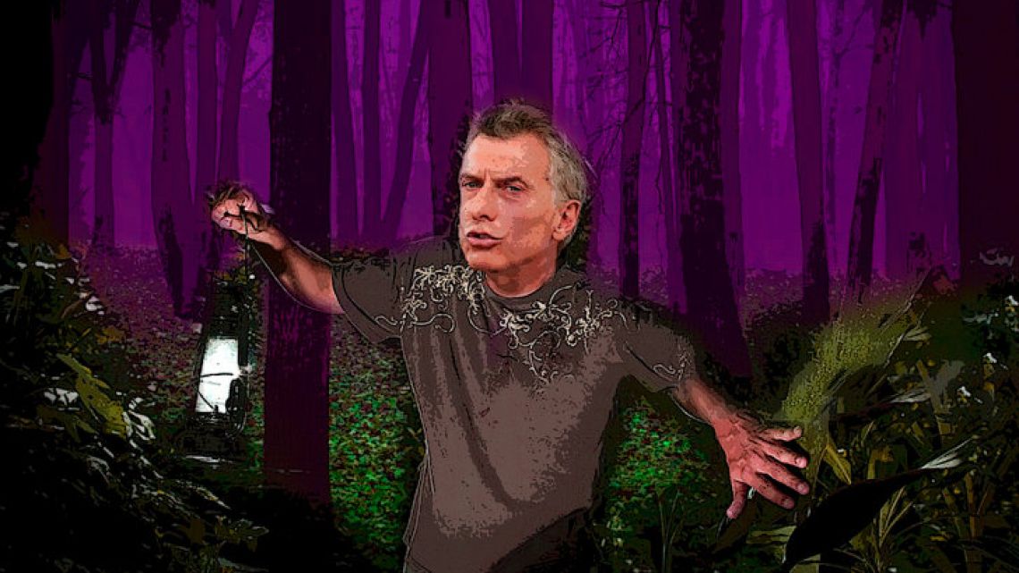 Macri, alone in the woods and in an uncertain economic stage.