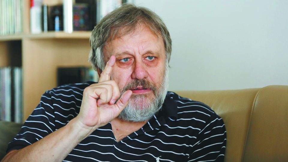 El pensador esloveno que hace pocos días cumplió 71 años.