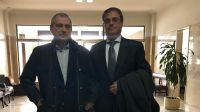 Antonio Horacio Jaime Stiuso junto a su abogado Santiago Blanco Bermudez