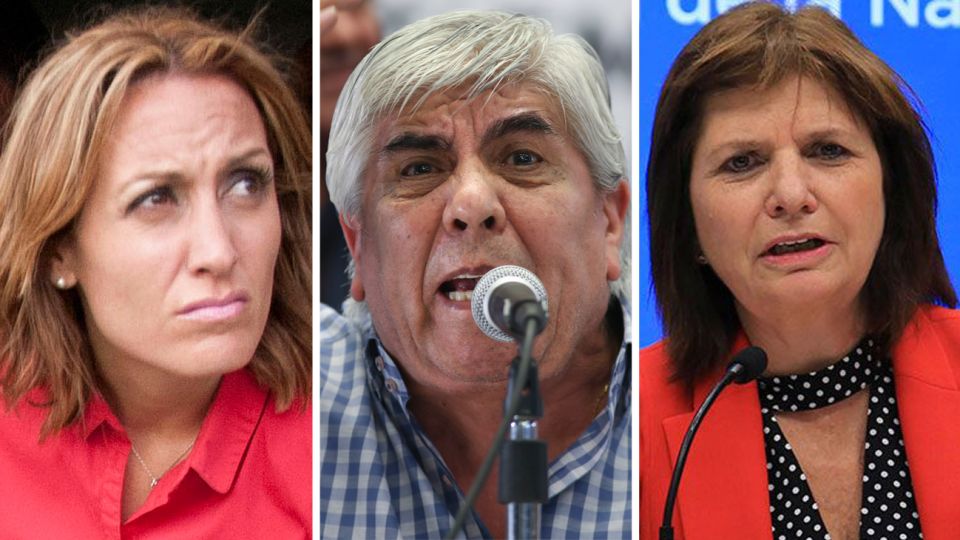 Florencia Arietta , Hugo Moyano y Patricia Bullrich