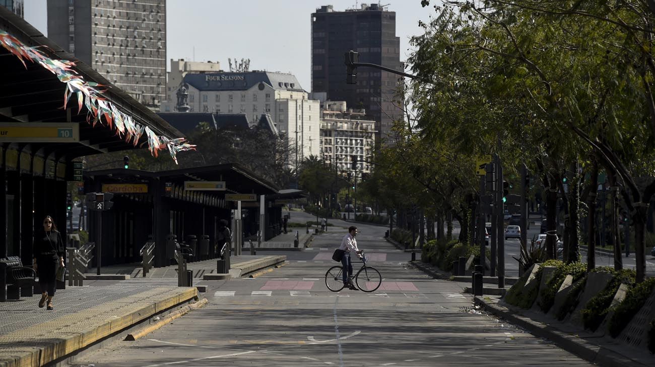 imágenes de la ciudad de Buenos Aires en una nueva jornada de paro nacional.