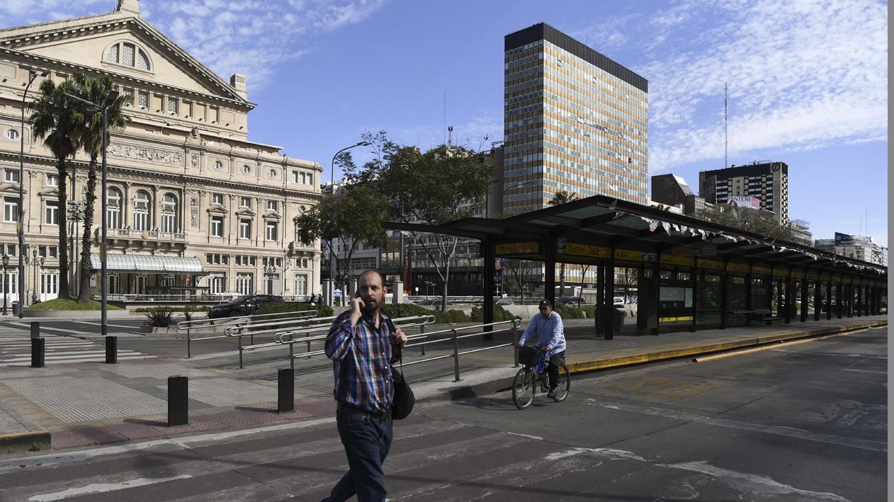 imágenes de la ciudad de Buenos Aires en una nueva jornada de paro nacional.