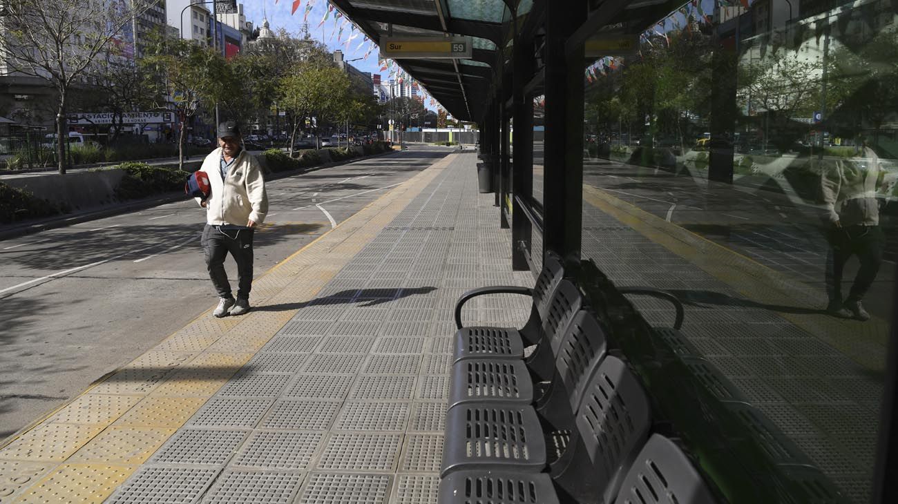 imágenes de la ciudad de Buenos Aires en una nueva jornada de paro nacional.