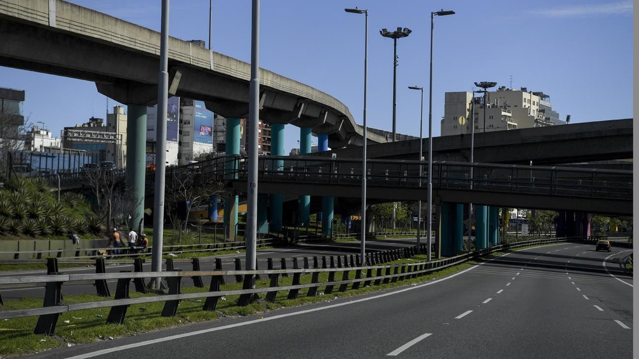 imágenes de la ciudad de Buenos Aires en una nueva jornada de paro nacional.