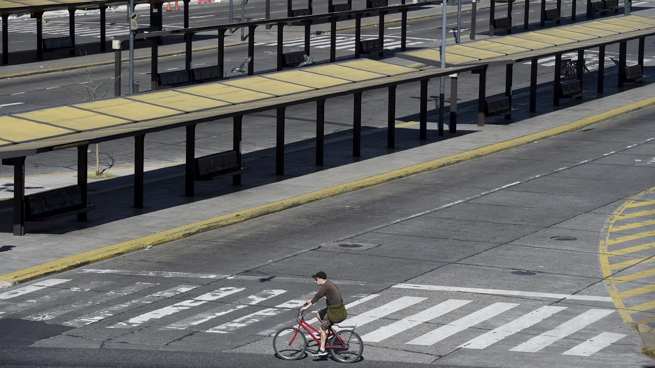 imágenes de la ciudad de Buenos Aires en una nueva jornada de paro nacional.