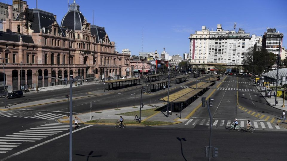imágenes de la ciudad de Buenos Aires en una nueva jornada de paro nacional.