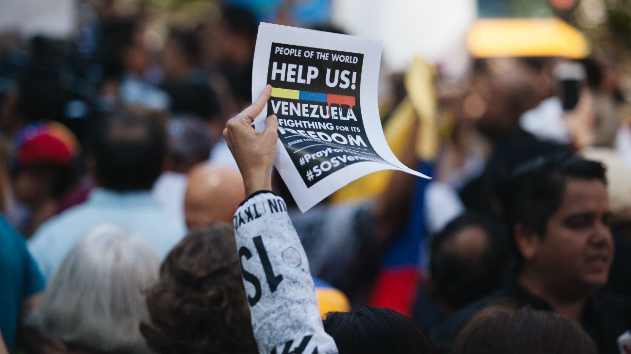 Protestas contra el régimen de Nicolás Maduro en Venezuela. 