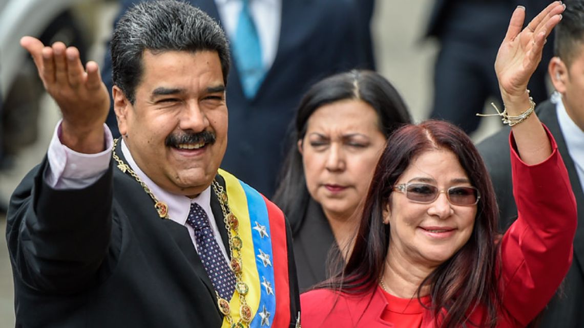 Venezuelan President Nicolás Maduro and his wife, Cilia Adela Flores de Maduro.
