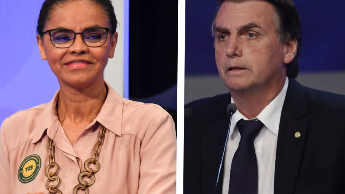 Marina Silva (left) and Jair Bolsonaro – two very contrasting candidates in Brazil's upcoming presidential race.