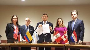 El canciller Jorge Faurie y sus pares presentaron la carta