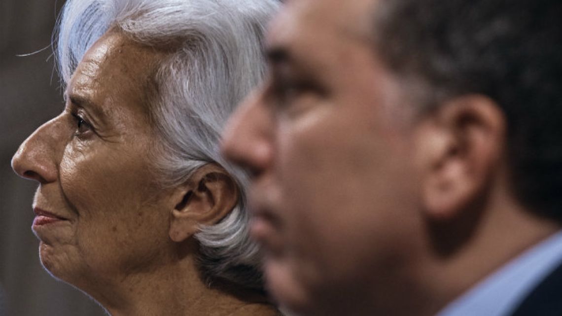 Christine Lagarde and Nicolás Dujovne.