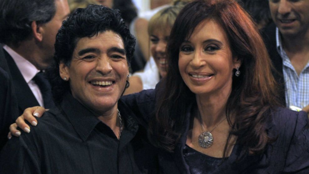 Diego Maradona y Cristina Kirchner 