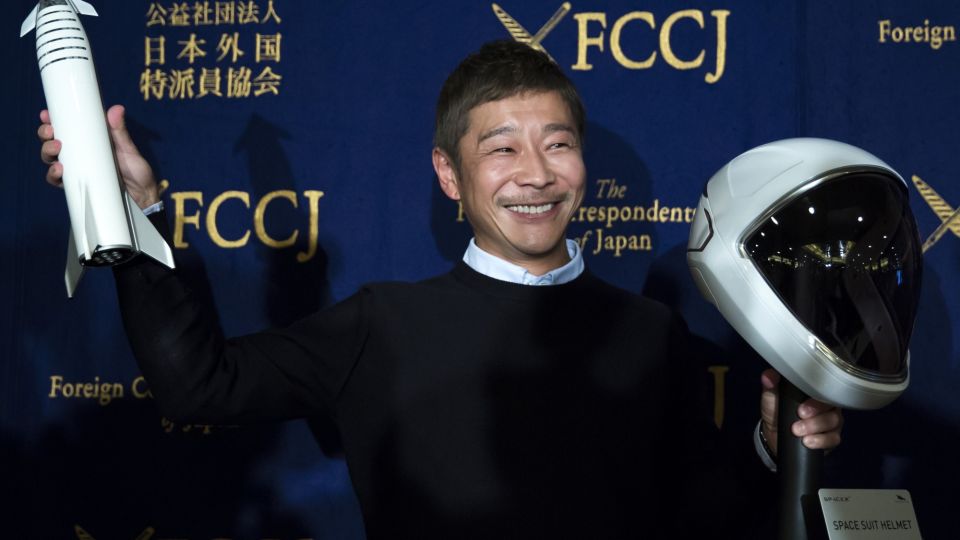 SpaceX's First Private Citizen Passenger for Moon Mission Yusaku Maezawa Speaks at News Conference