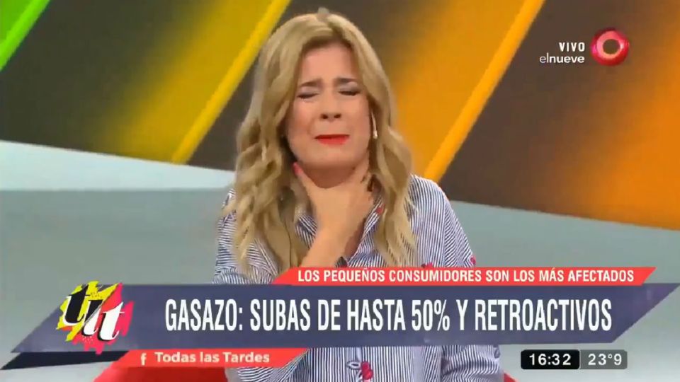 Ninci se quebró en vivo en el programa Todas las tardes.
