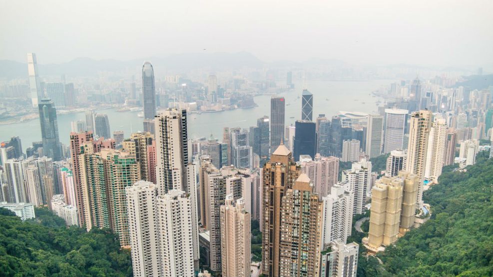 La ciudad china de Hong Kong.