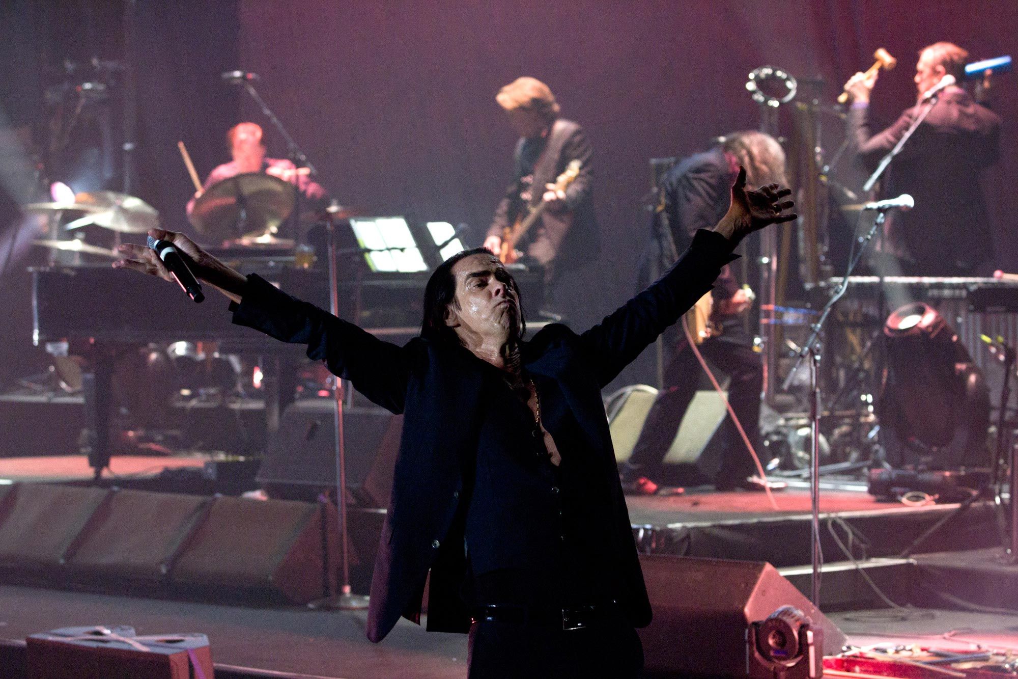 El show de Nick Cave en el Estadio Malvinas Argentinas.