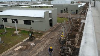 La cárcel en construcción en Campana.