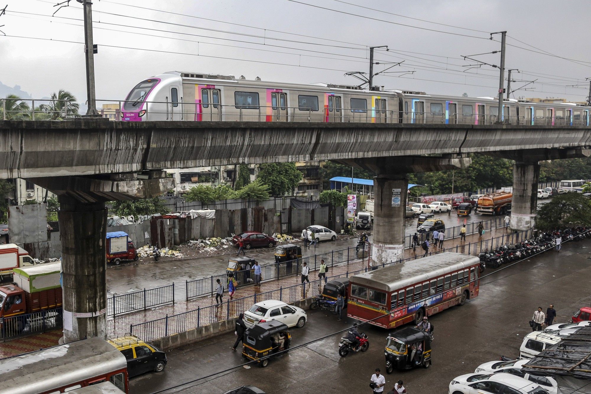 General Views of The Mumbai Metro One Pvt. Train Service