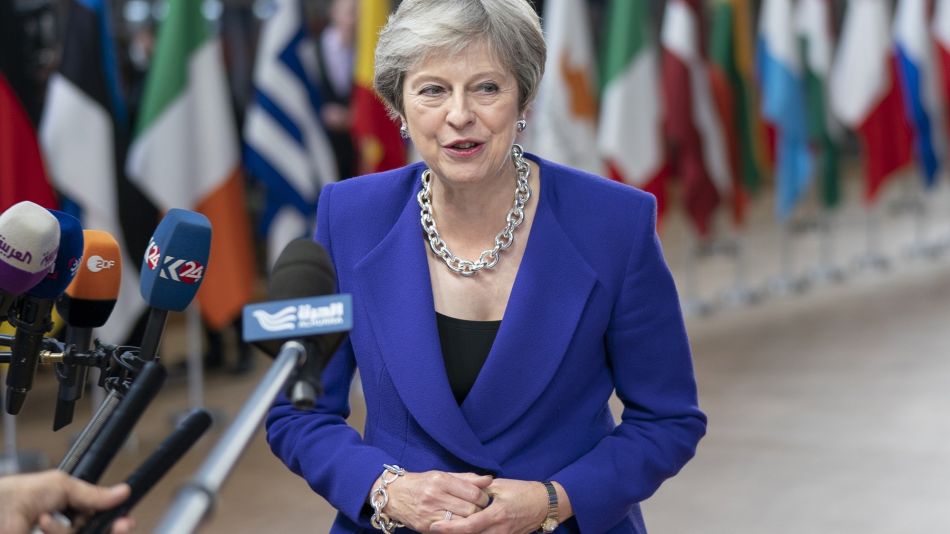 Theresa May on Oct. 18.