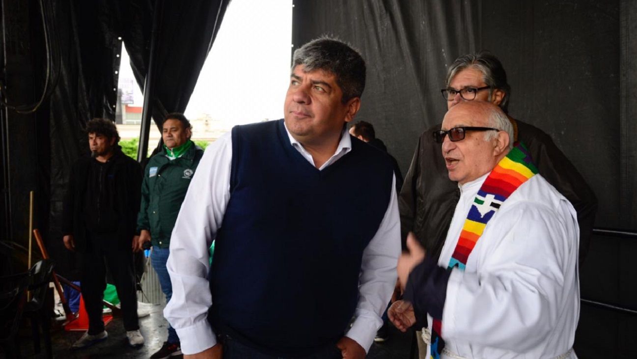 Pablo Moyano, este sábado en la Basílica de Luján. 