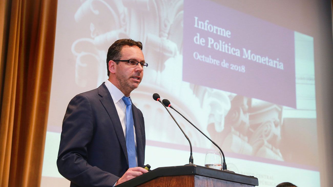 El presidente del Banco Central de la República Argentina, Guido Sandleris, presentó hoy el Informe de Política Monetaria (IPOM) Octubre 2018.