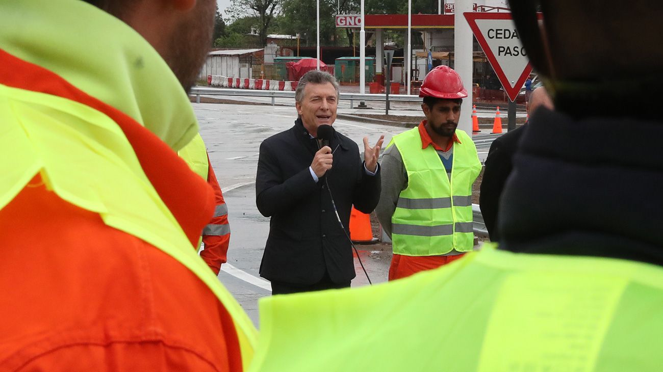 El presidente Mauricio Macri encabezó un acto en Rosario.