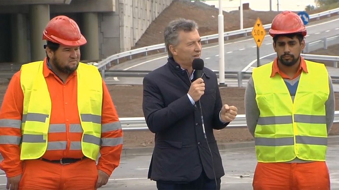 El presidente Mauricio Macri encabezó un acto en Rosario.