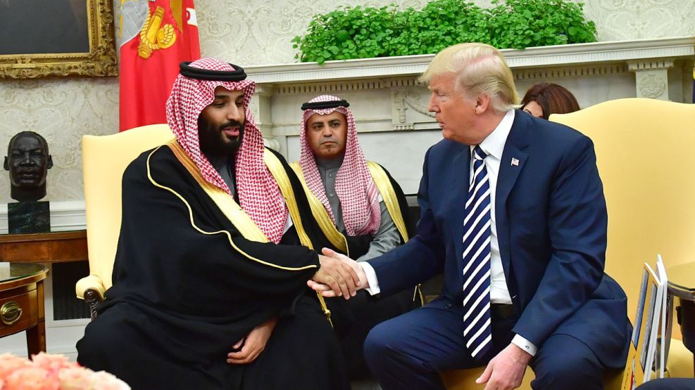 Mohámed bin Salmán y Donald Trump