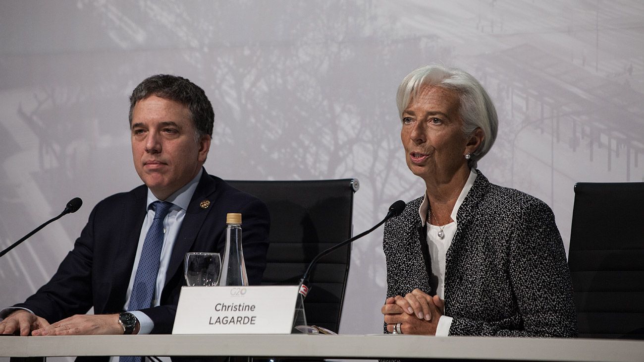 Imagen de archivo: Nicolás Dujovne y Christine Lagarde.