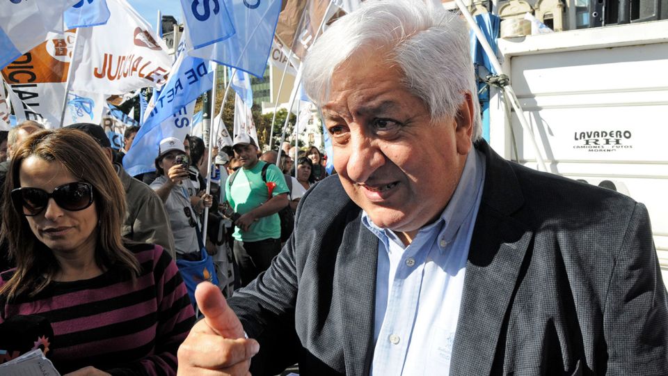 El secretario general de la Union de Empleados Judiciales de la Nacion, Julio Piumato