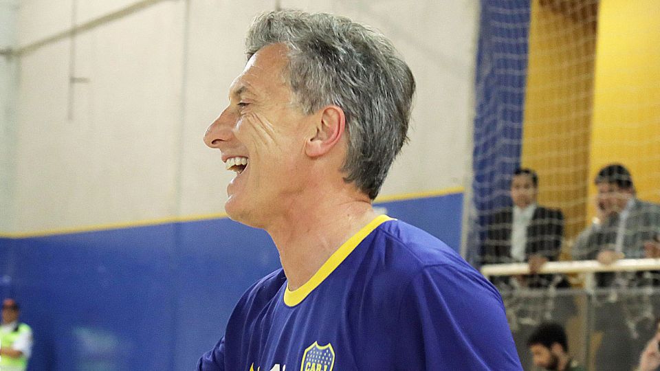Boca. Macri, en modo hincha.