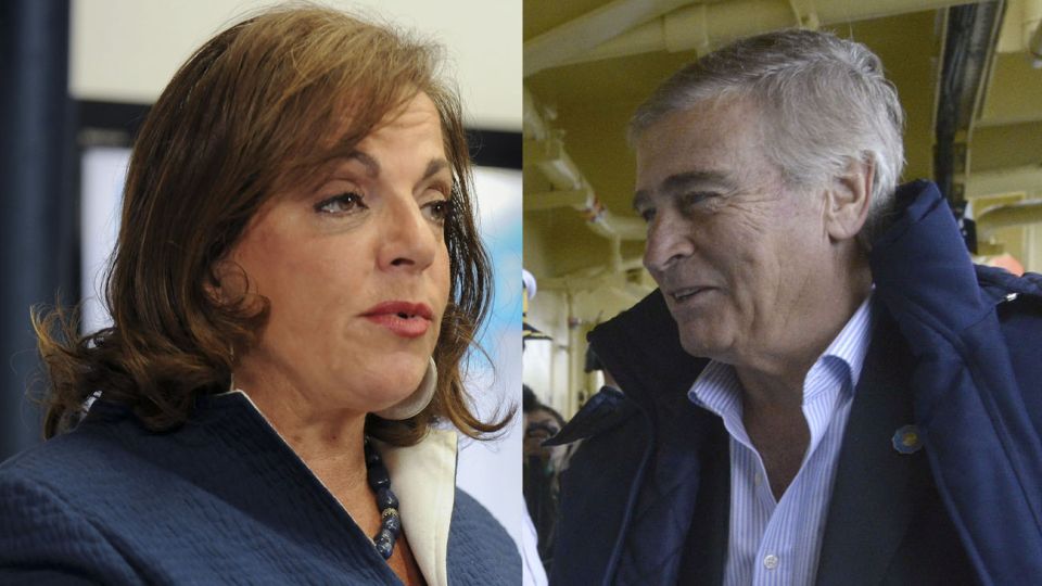 La diputada Nilda Garré y el ministro de Defensa Oscar Aguad