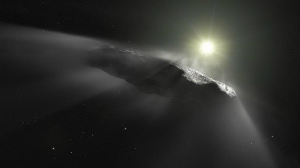 El asteroide Oumuamua.