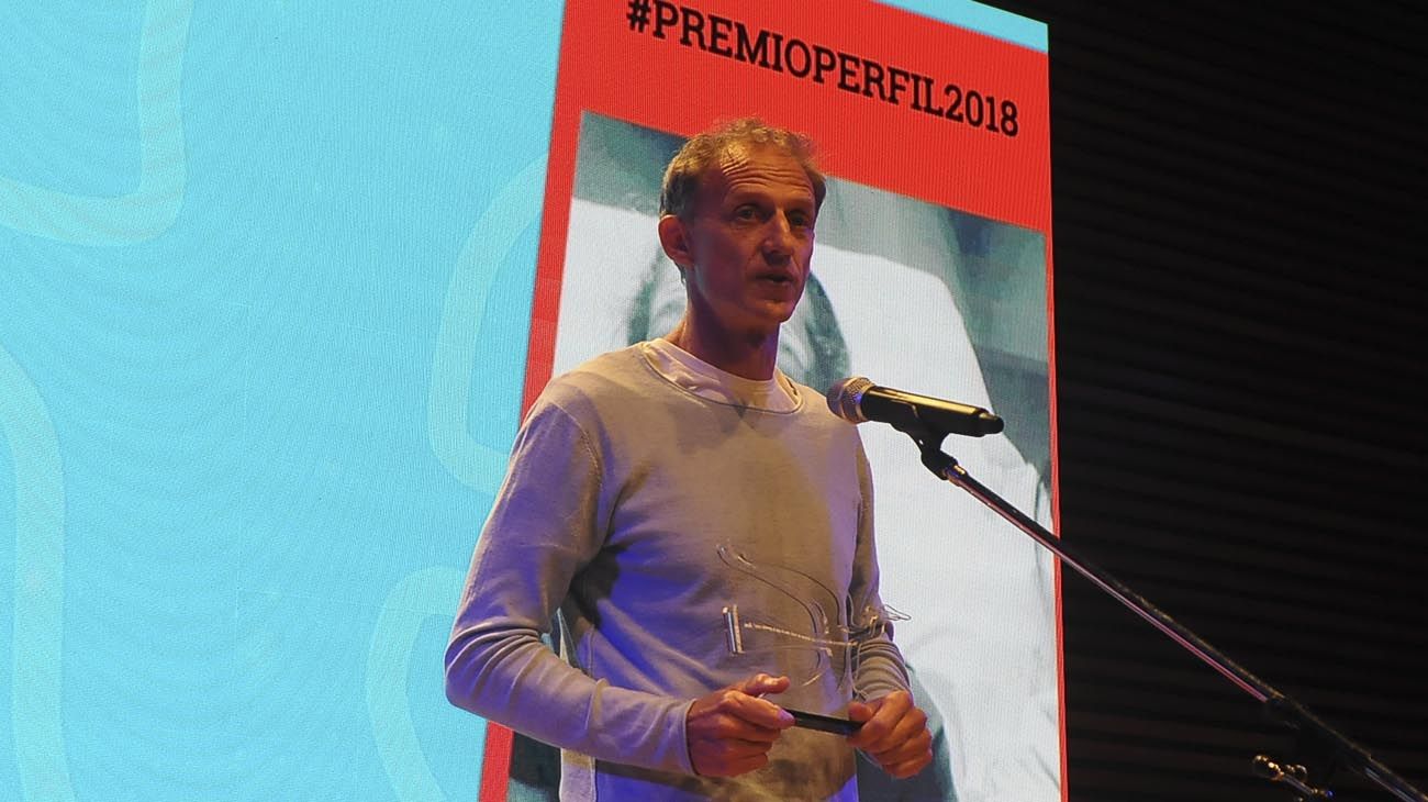 Ezequiel Locane, padre de Justina, recibió la distinción de la categoría Bien Público de los Premios Perfil 2018.