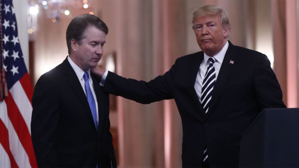 Donald Trump junto al juez de la Corte Suprema Brett Kavanaugh 