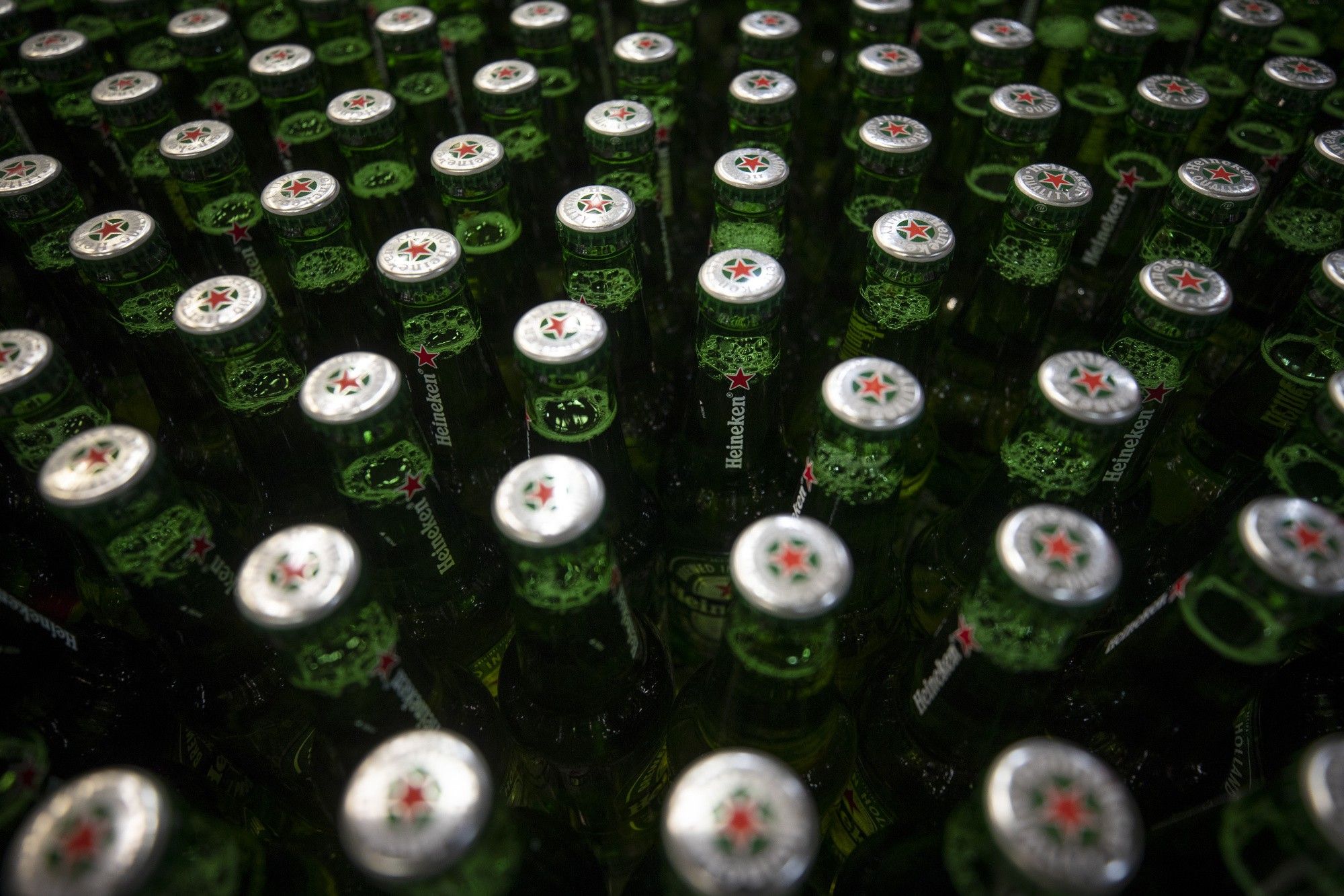 Beer Production Inside A Heineken NV Brewery