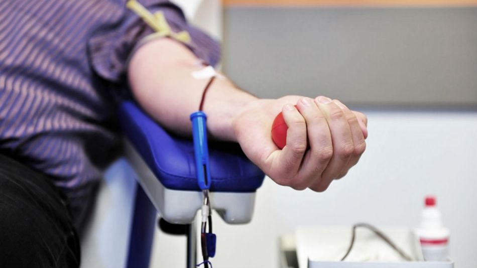 La donación de sangre.