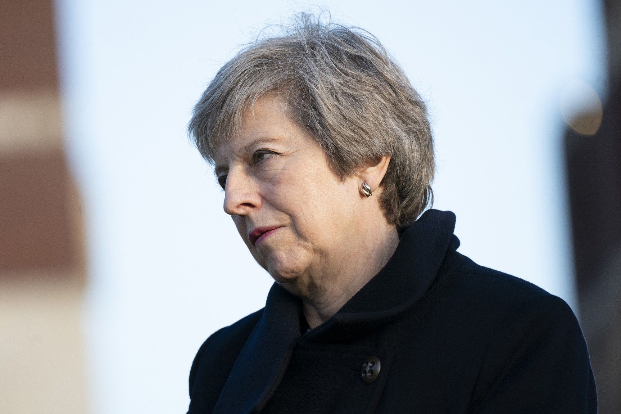 U.K. Prime Minister Theresa May And France's President Emmanuel Macron Attend Armistice Commemorations