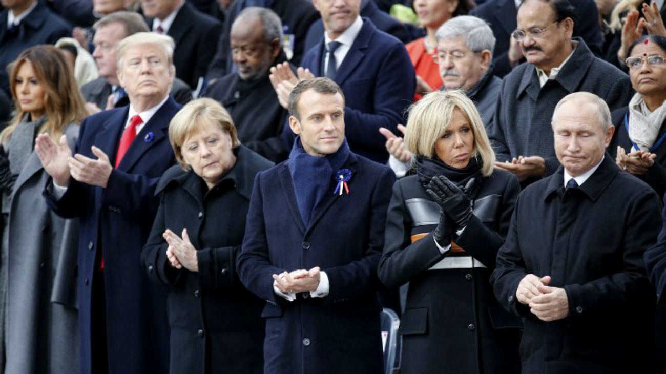 En París y Londres, líderes europeos conmemoraron el centenario del fin de la Gran Guerra.