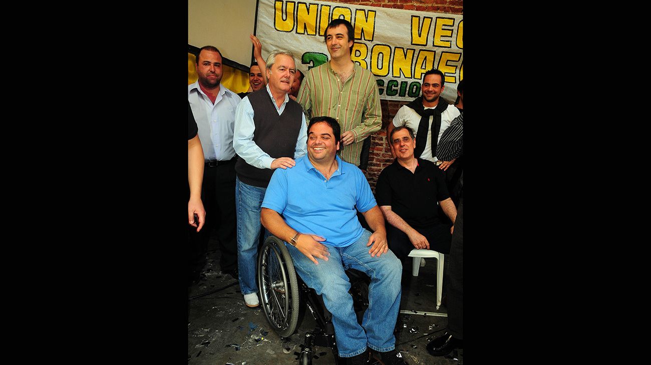 Jorge Triaca en campaña junto a Esteban Bullrich y Federico Pinedo. 